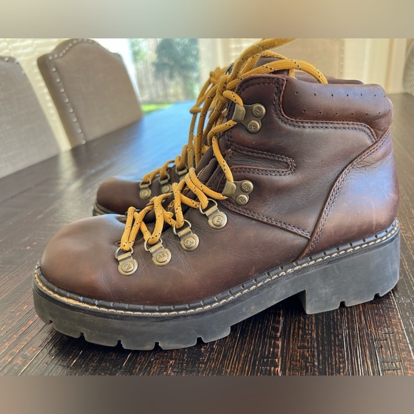 AE Footgear Y2K American Eagle Lug Sole Brown Men’s Sz 10 Leather Chunky main image 14